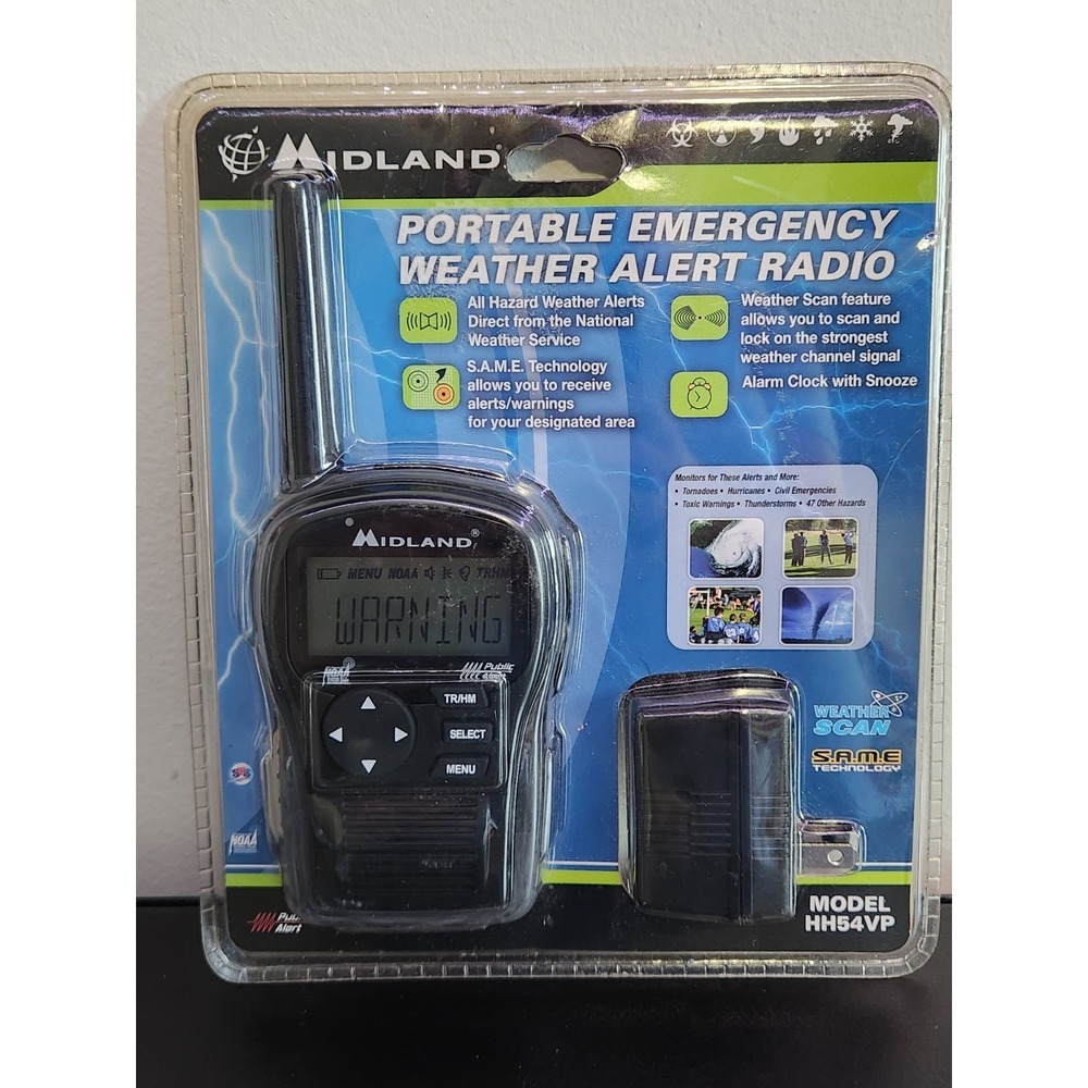 MIDLAND Portable Emergency Weather Alert Radio HH54VP NEW SEALED